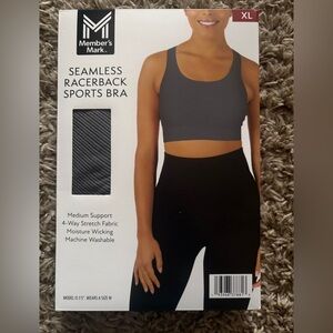 Member's Mark Seamless Racerback Sports Bra - Gray